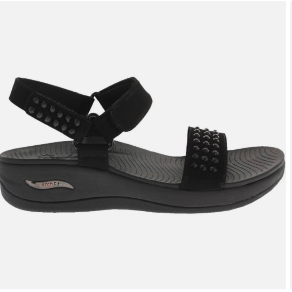 Skechers Arch Fit Sunshine GOING STEADY , Black Sandals, Size 9 Never Worn